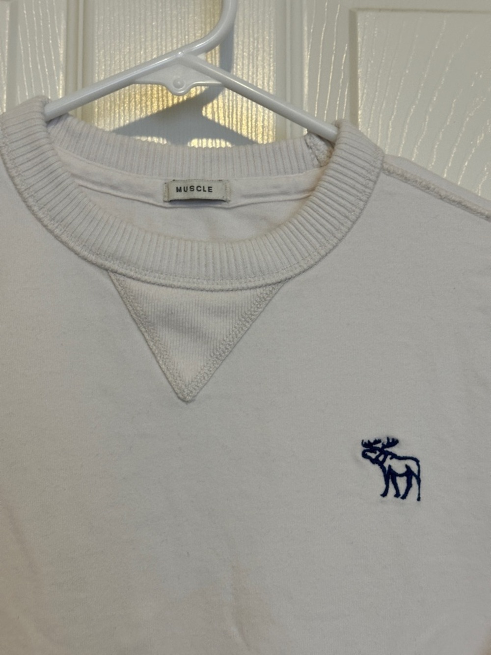 Abercrombie & Fitch Mens Cream Crewneck Sweatshirt Large Preowned